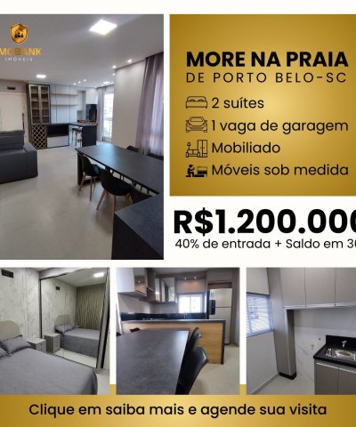 APARTAMENTO NOVO MOBILIADO EM PORTO BELO SC